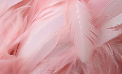 Light pink feathers background texture - obrazy, fototapety, plakaty