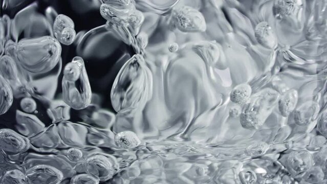 Super Slow Motion Macro Shot of Various Bubble Background at 1000fps.