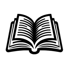 Book icon. Education literature and read theme. Generative ai.