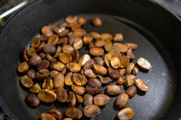 Roasted to Perfection - Fava Beans in a Skillet