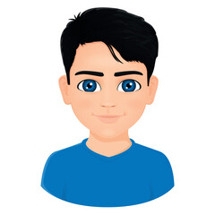 Portrait of boy dressed in blue