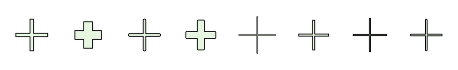 Obraz premium Plus Icon set. Add plus icon