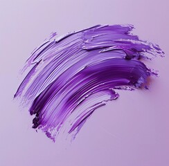 a purple brushstroke of lipstick on a lilac background, in the style of matte photo