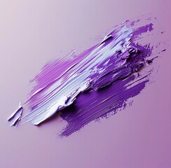 a purple brushstroke on a lilac background, in the style of matte photo