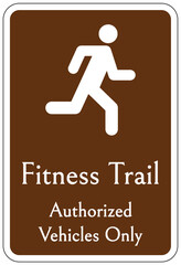 Directional hiking trail safety sign fitness trail