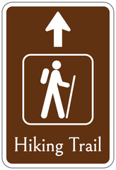 Directional hiking trail safety sign © middlenoodle