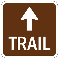 Directional hiking trail safety sign