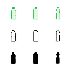 Bottle icon set. bottle vector icon