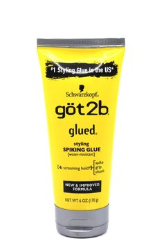 Hair gel product tube. Got2b glued product for hair care and grooming. Cleveland, Ohio, USA - January 4