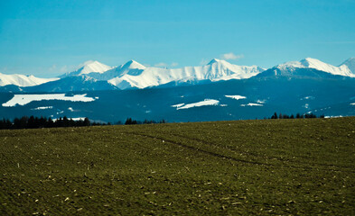 
mountains in winter, Tatra Mountains, Polish mountains, trekking