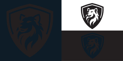 The dog silhouette logo is suitable for logos for veterinary clinics, animal care homes