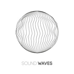 Sound wave music background. Audio waves abstract pulse background.