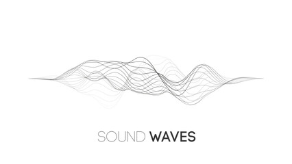 Sound wave music background. Audio waves abstract pulse background.