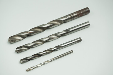 Drill bit isolated . drill for iron and wood