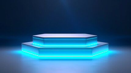 Simple product booth, podium, stage, product commercial photography background, cosmetics booth, 3D rendering