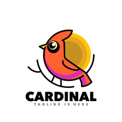 bird and logo sunset nature illustration 