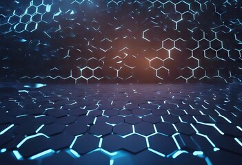 Naklejka premium Blue hexagon pattern for futuristic grid concept Seamless loop stock videoHexagon Backgrounds Abstract Backgrounds Technology