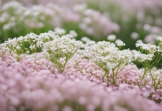 Gypsophila baby breath flower background Copy space Pastel colors Top view Flat layout template Card design stock photoFlower Backgrounds Wedding Dried Plant Flat