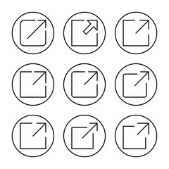 External link icon vector. link sign and symbol. hyperlink symbol