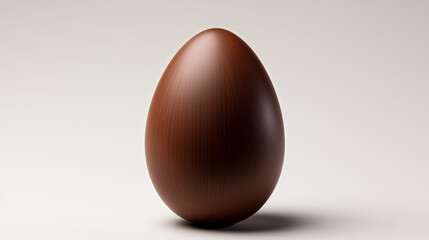 Chocolate easter egg isolated in a white background
