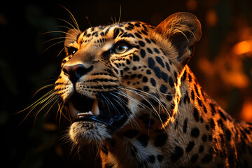 Javan leopard close up