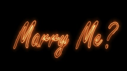 Marry Me text font with neon light. Luminous and shimmering haze inside the letters of the text Marry Me. Marry Me neon sign. - obrazy, fototapety, plakaty