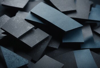 Dark black phantom blue stone concrete paper texture background