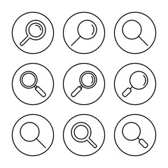 Search icon vector. search magnifying glass sign and symbol