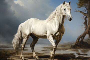 Obraz na płótnie Canvas Portrait of lipizzaner horse