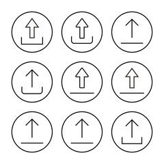 Upload icon vector. load data sign and symbol