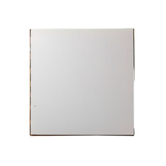 Blank pizza box top view isolated on transparent background