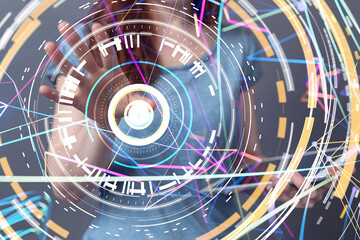 Business intelligence analyst dashboard on virtual