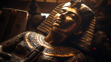 Grave of egyptian pharaoh. Generative AI.