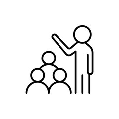 Leadership outline icons, minimalist vector illustration ,simple transparent graphic element .Isolated on white background