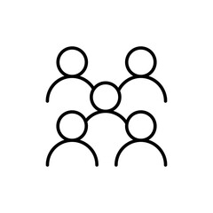 User group outline icons, minimalist vector illustration ,simple transparent graphic element .Isolated on white background