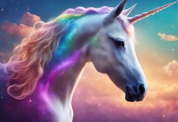 Unicorn background with rainbow mesh Fantasy gradient backdrop with hologram Vector illustration for poster brochure invitation cover book catalog stock illustrationBackgrounds Unicorn Galaxy Outer