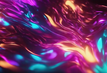 4K Liquid gradient animation Holographic neon foil animation colorful abstract background stock videoColor Gradient Backgrounds Motion Pink Color - obrazy, fototapety, plakaty