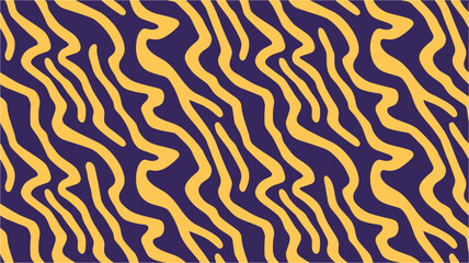 Trendy flat graphic. Abstract art. Creative Zebra Abstract Wave on Background. Digital image with a psychedelic stripes. Abstract background with colorful wavy lines pattern. Tiger striped color.