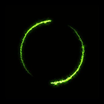 Abstract kryptonite neon background. Shine ring. Halo around. Space tunnel. LED color ellipse. Glint glitter. Shimmer loop motion. loading, Slow spin. fire and water, overlay