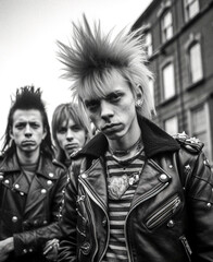 AI-Generated Portrait of 1970s Punk Youth