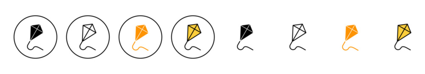Kite icon set vector. kite sign and symbol