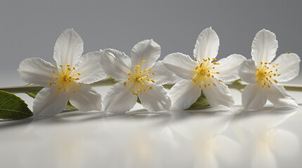 white narcissus on a white background