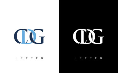 illustration vector graphic of simple, modern, flat, creative, geometric, letter mark, word mark for initial letter CDG logo design
