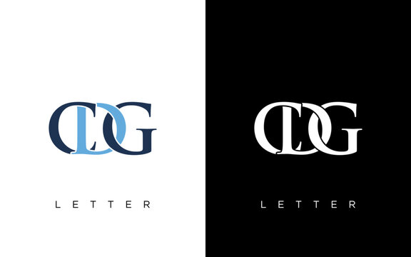 illustration vector graphic of simple, modern, flat, creative, geometric, letter mark, word mark for initial letter CDG logo design