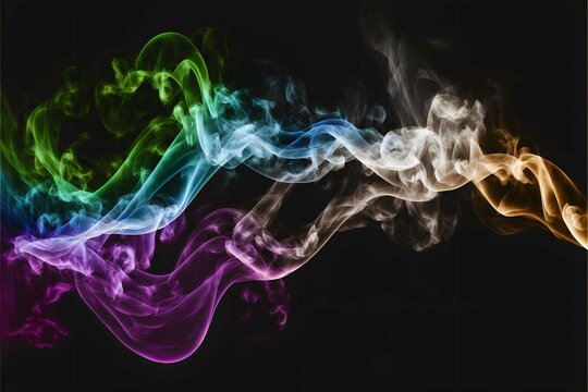 painting smoke colorful background. No vignetting