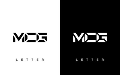 Initial Letter MCG triangle monogram cool modern logo