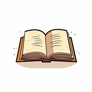 Vector illustration of an opened book.