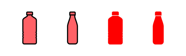 Bottle icon set illustration. bottle sign and symbol