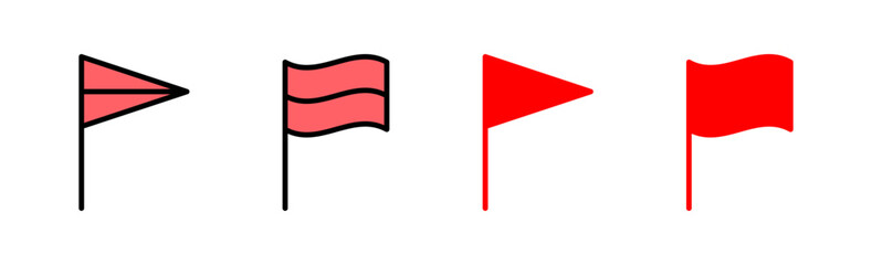 Flag icon set illustration. Gps location pin map. Location marker symbol.