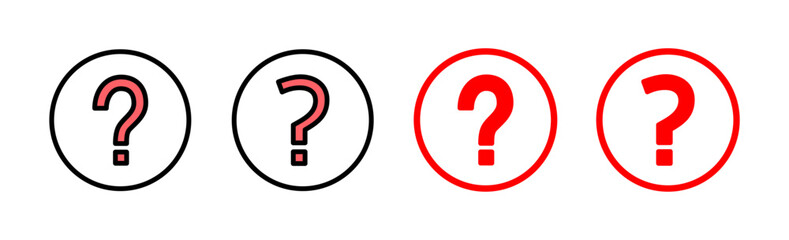 Question icon set illustration. question mark sign and symbol